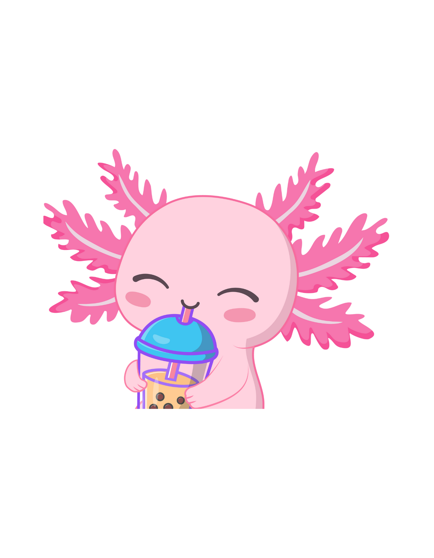 Axolotl Peeker Sticker