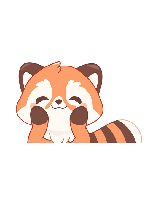 Red Panda Peeker sticker